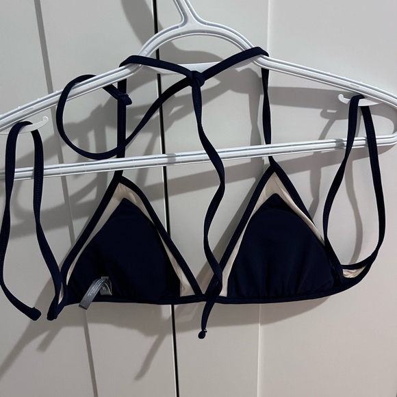 Aerie triangle mesh bikini - size small - navy blue! - Picture 2 of 4